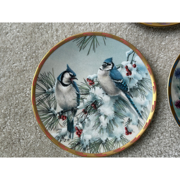 Catherine McClung Set of 5 Lenox Nature's Collage Bird 8" Plates Collection USA - Picture 6 of 10